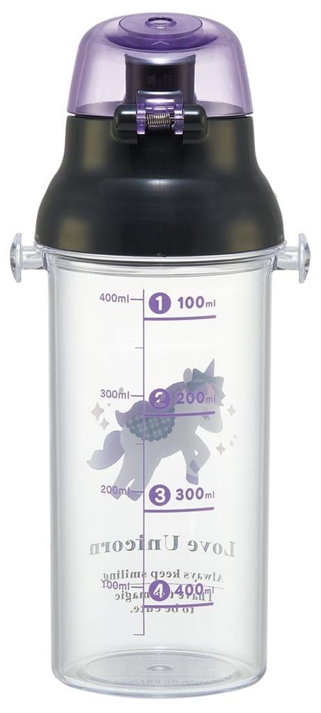 Skater Clear Plastic Water Bottle 480ml Love Unicorn with Scale to Manage Hydration Children's PSB5TRC-A