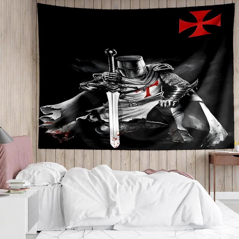 1PC Knightly Warrior In Armor K-pop music group Tapestry Accessories for Bedroom,Livingroom, dormitory Room Wall Decor Fan Birthday Gifts