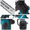 12-inch Cordless Blue Electric Chainsaw 600W Handheld Brushless Woodworking Chainsaw Power Tool For Makita 18V Battery