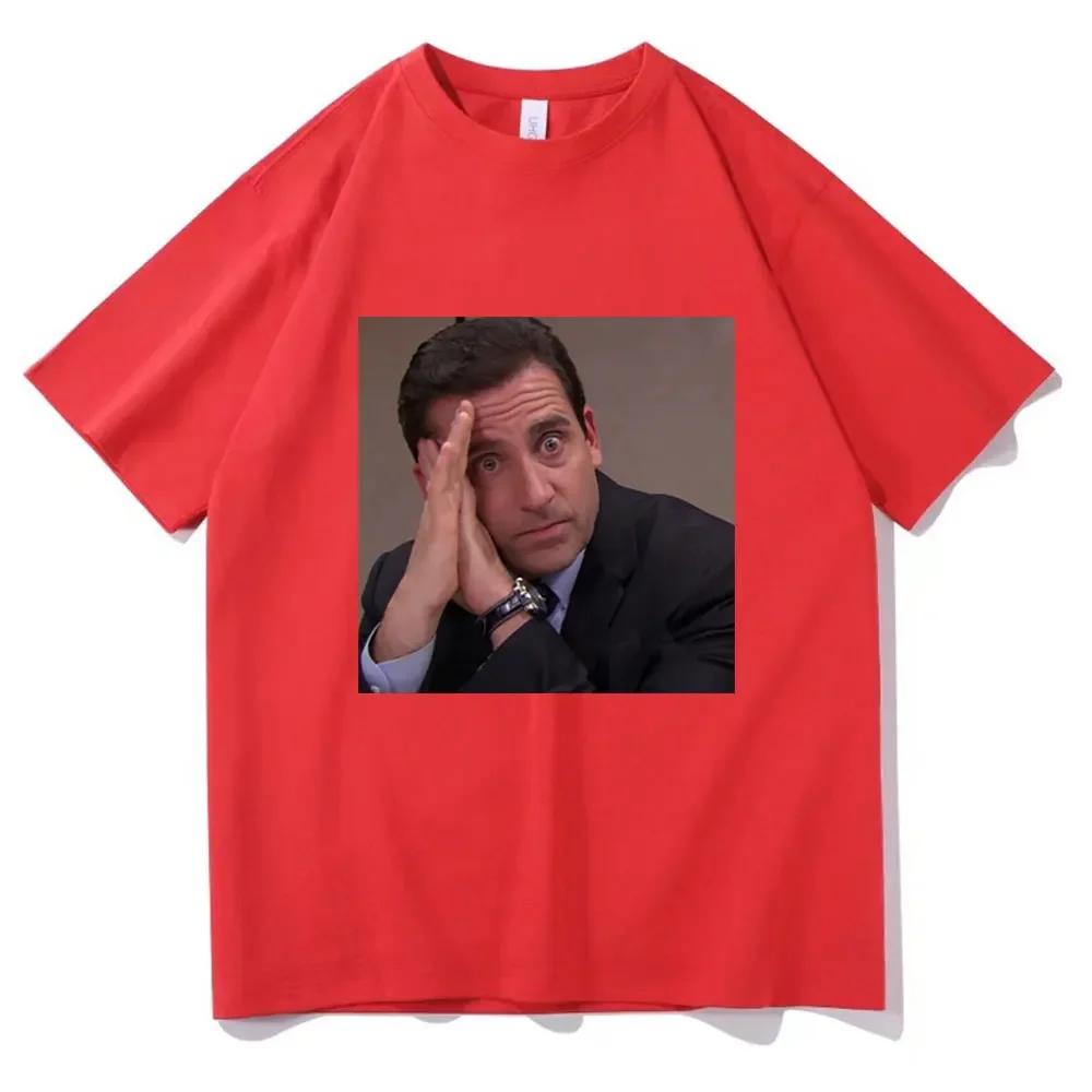 Funny Michael Scott Print TShirt TV Series The Office Dwight Schrute Jim Halpert TShirt Unisexs and Womens Cotton TShirt Tops
