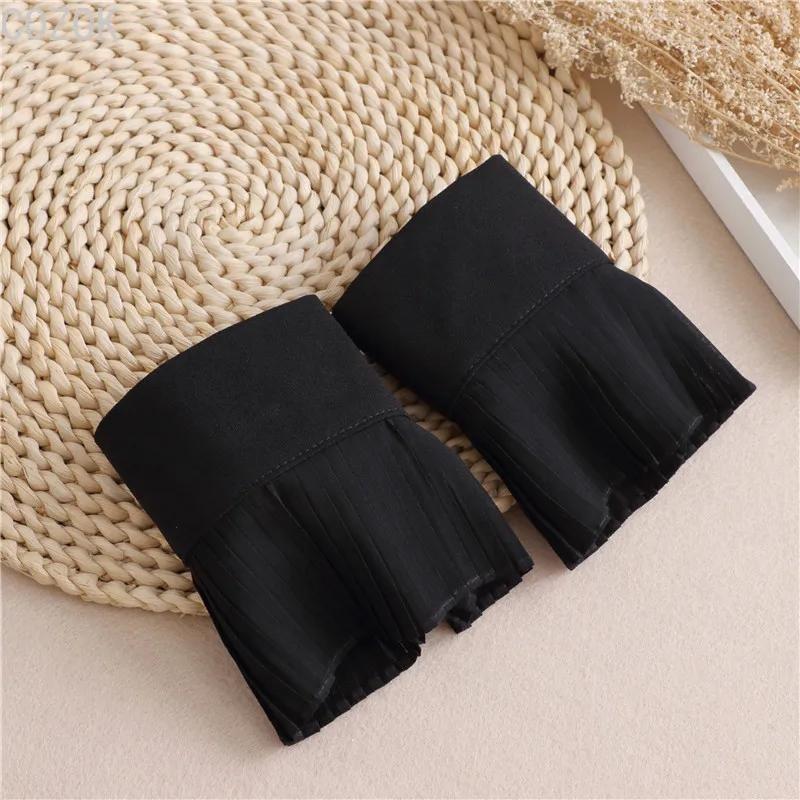 DIY Abnehmbare Manschetten Manschettenverlängerung Stickerei Spitze Gänseblümchen Falsche Ärmel Elastisch Wildes Handgelenk Plissiertes Organ Lolita Falsche Ärmel