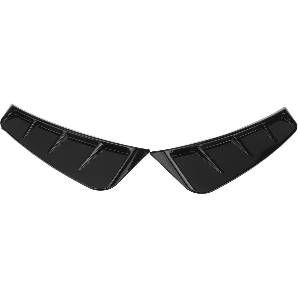 ZPSHYD Side Air Wing Vent Cover Trim, Front Bumper Side Air Outlet Trim ABS Glossy Black ABS Universal Exterior Side Vent Trim for Car