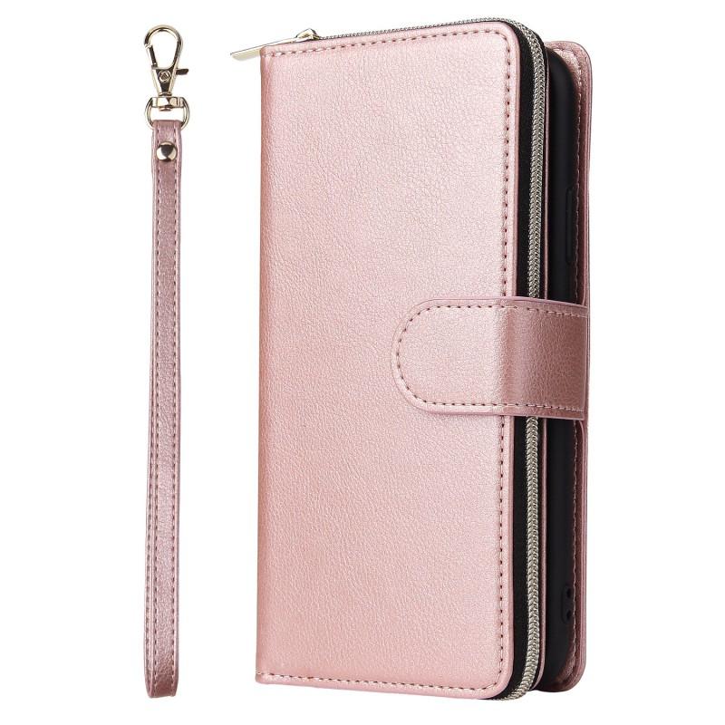 Slim PU Leather Phone Case With Card Slot Kickstand Lanyard IPhone 17E 17 Air 16 15 Pro Max Plus