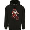 Christmas Cycling Santa Claus Bicycle Childrens Kids Hoodie