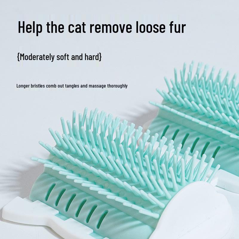 Pet Cat Wall Fur & Undercoat Scraper Comb: Itch Relief & Massage Tool