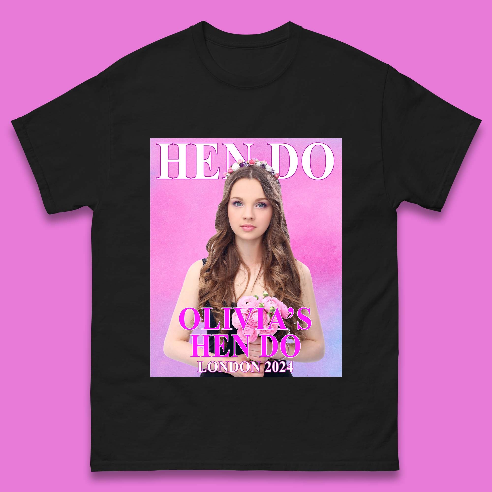 Personalised Hen Do 2024 T-Shirt Womens Tops Tees S