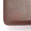 Used LOUIS VUITTON Compact Zip Bi-fold Wallet N61668 Damier Leather PVC Brown Ebene Used Women