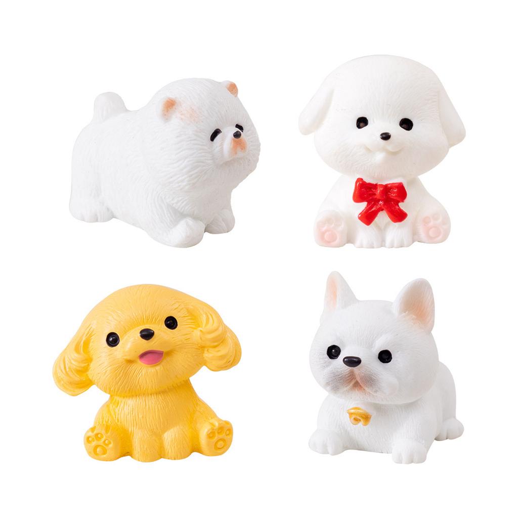 Car Desktop Mini Ornament Micro Landscape Creative Cute Realistic Little Dog Figurine