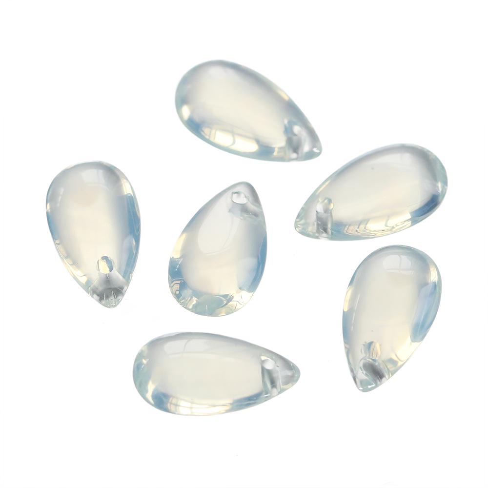 

8x14мм Прозрачные Цветные Стеклянные Подвески-Капли для DIY Заколок, Серег и Браслетов 10 pcs/pack, approx. 7.5g