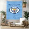 Manchester City Custom Your Name Wall Decor Tapestry Art For Pet Memorial Birthdaywedding Party Backdrop Family Gift