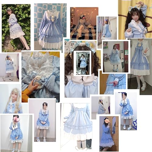 Hosaku Co., Ltd. Long Sleeve Lolita Dress, Cosplay, Gothic Lolita, Mori Girl, Cute Girls, Ruffled, Ladylike, Everyday Wear, Christmas, Halloween, Cost