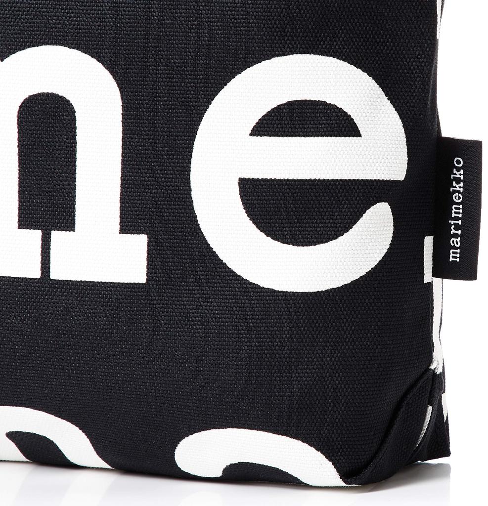 Torba bawełniana 047312 NOTKO LOGO BIAŁA [Marimekko] CZARNA/OFF [produkt]