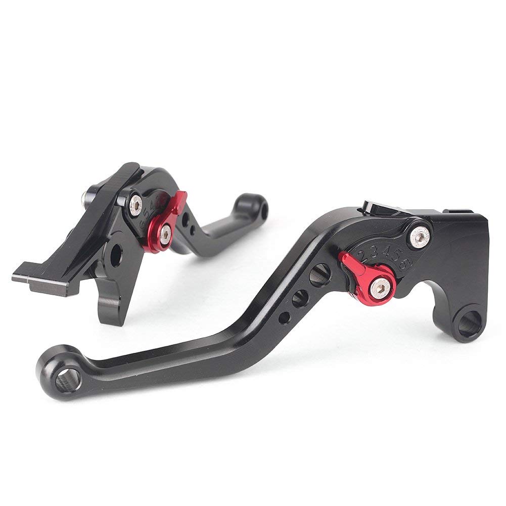 AL-mart Motorcycle Short Style Brake Levers Clutch Levers Levers Set 6 Levels Adjustable for Kawasaki Z125 Pro 2016-2021, Z250SL 2016-2017