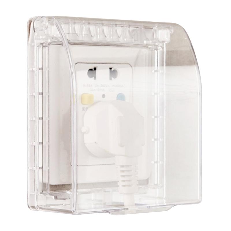 Type 86 Heightened Waterproof Splashproof Box Bathroom Accessories Electrical Wall Socket Switch for Protection Cover