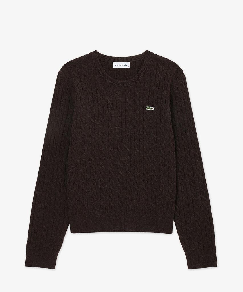 LACOSTE Women'S Cable Crew Neck Sweater Af183E-56N Dpd