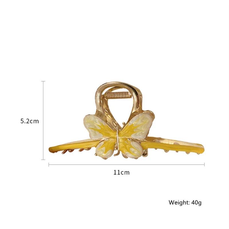 Elegant Fashionable Butterfly Rose Tulip Metal Clip Women Gentle Sexy Hair Clips Versatile Girls High-end Exquisite Shark Clips