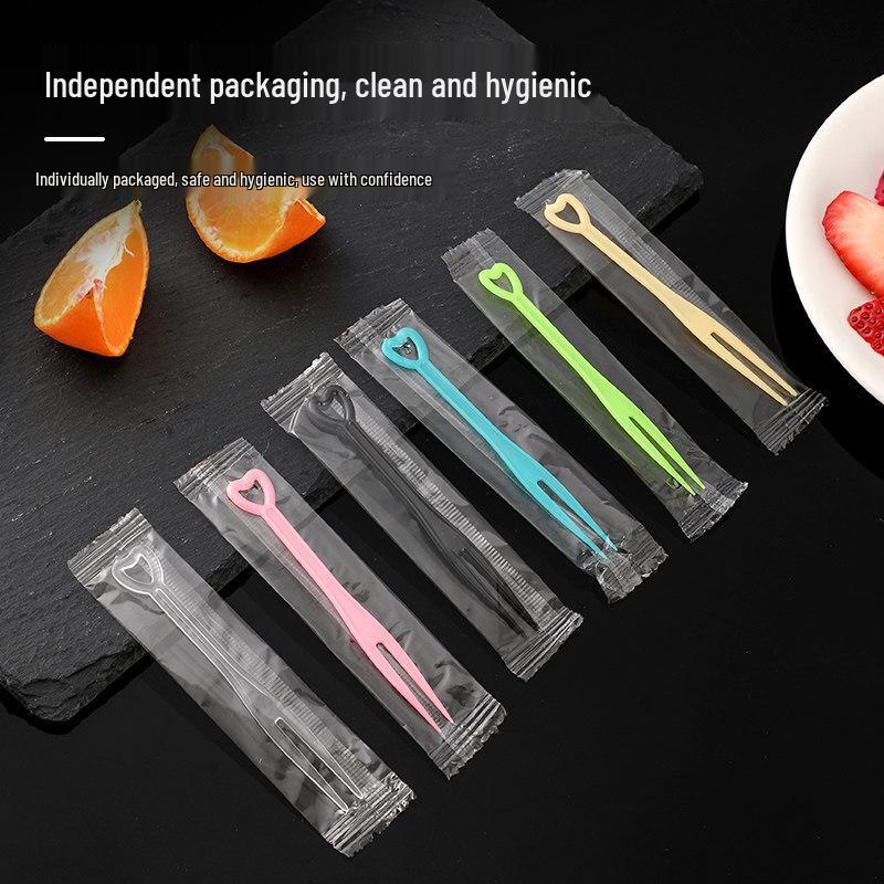 ZISIZ Disposable Plastic Fruit Forks