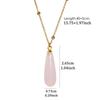 Vintage Waterdrop Pendant Necklace Natural Women Choker Colorful Stone Necklace  Accessories
