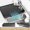 Silicone Drain Mat Waterproof Built-in Drainage Design 1Pcs Heatproof Pad for Kitchen Sink Countertop Under Dish Rack
