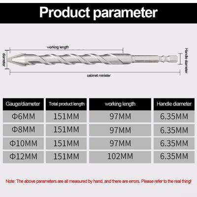 Tilted Head Design Ceramictile Drilling Eccentric Drill Bit Extended Drill Bit