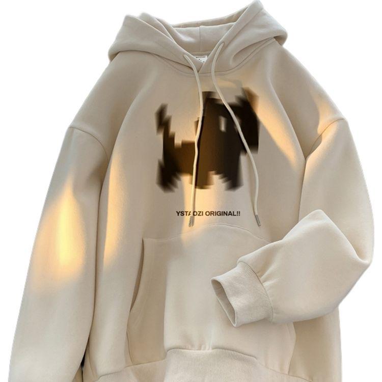 Men's Oversize Kitten Hooded Sweatshirt - Trendy Retro American Style for Spring and Autumn