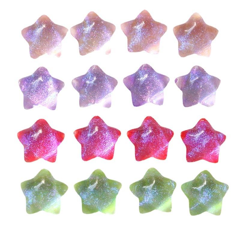 Gradient Color Star Resin Charms Shiny Pentagram DIY for Earrings Hair Clips Phone Case Decor Jewelry Findings