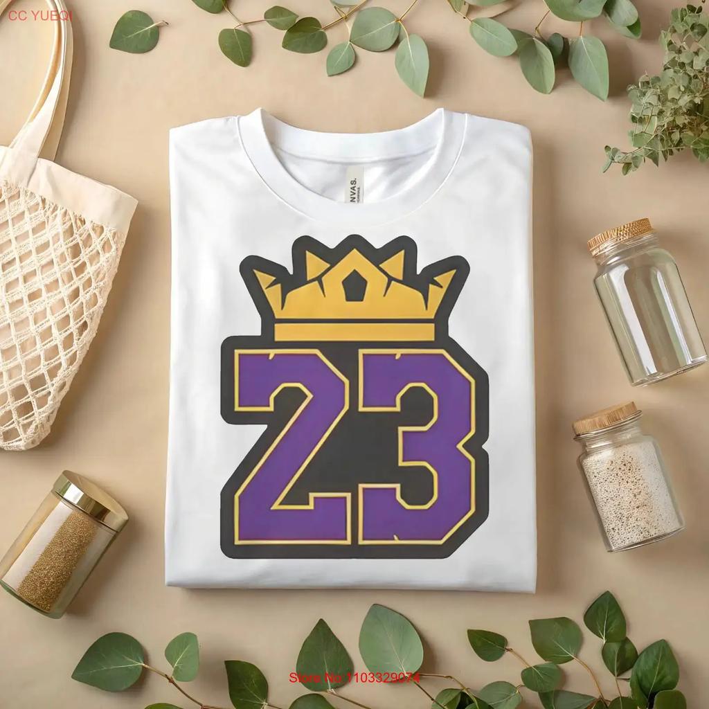 Basketball Crown 23 T Shirt Vintage Sports for Fans Athletes A425 Vintage Washed Casual Fashion Homme Slightly Streetwear