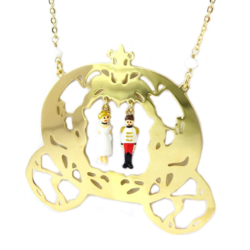 Les Trésors De Lily [P2030] - Handmade Necklace/long Necklace 'Monde Merveilleux' (Once Upon a Time) Multi-colored Gold