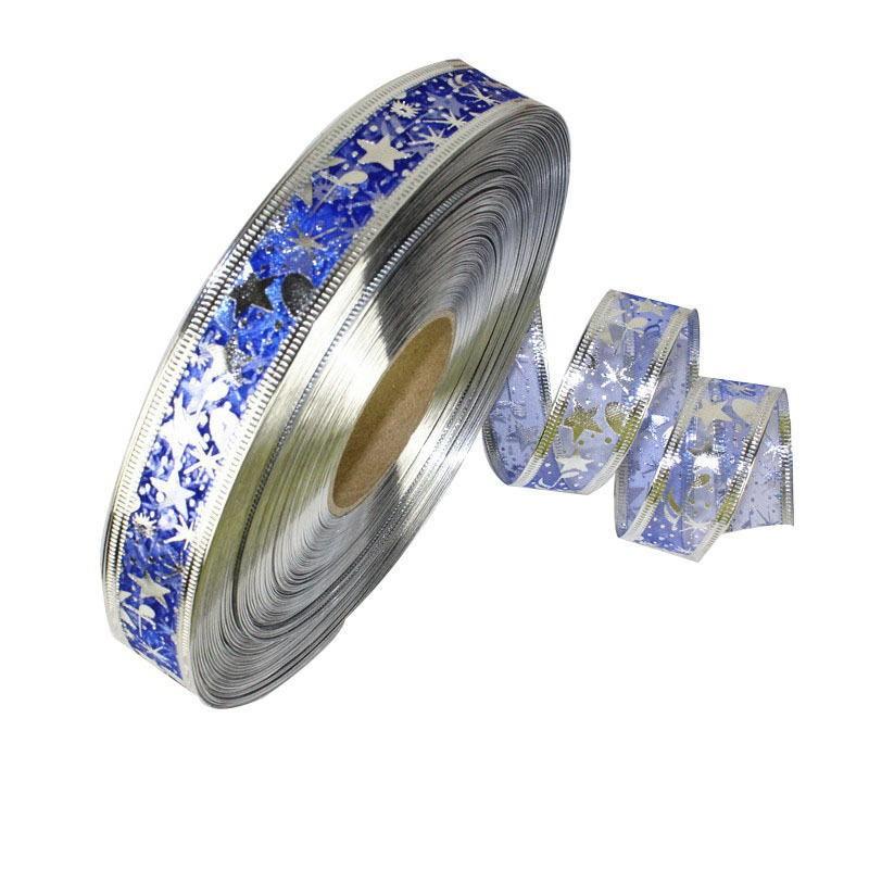 Versatile 100 Yard 2.5cm Wide Shimmering Ribbon In Red Blue Silver Gold Perfect For Holidays