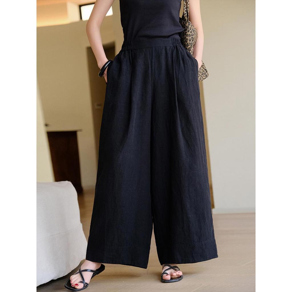 2026 Summer Collection: 100% Linen Oversized Casual Straight Pants