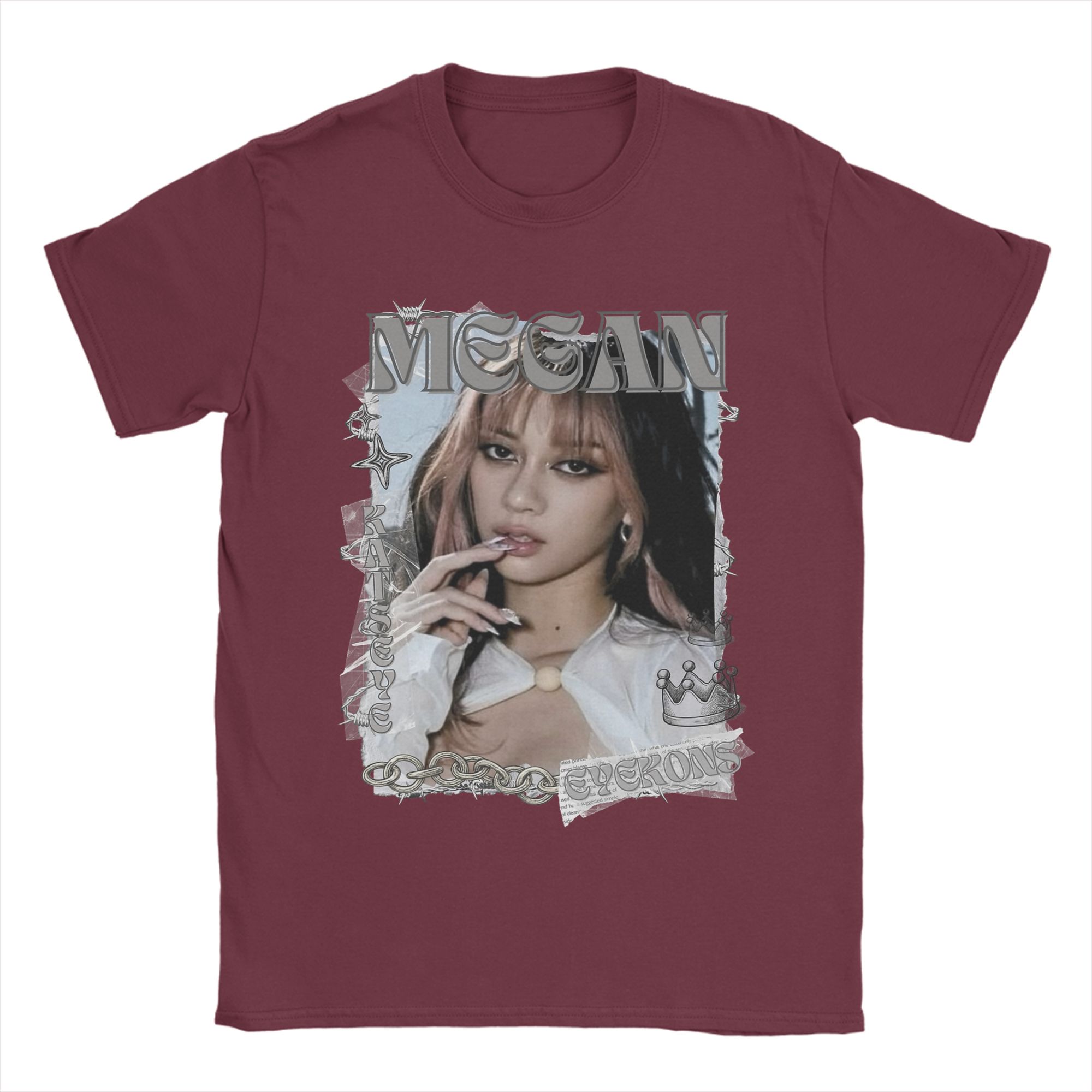 

Men T-Shirt KATSEYE Megan Kpop Y2K Group Funny 100% Cotton Tees Short Sleeve T Shirt Crew Neck Clothes 4XL 5XL S