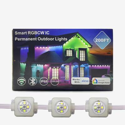 LED Color-Changing Waterproof Eave Lights with Smart App Control for Christmas Decorations