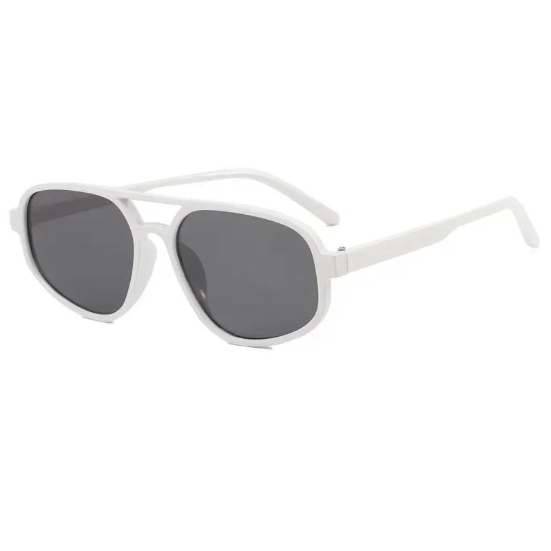 Women Retro Double Beam Sunglasses Summer Outdoor Ultraviole Proof Sun Glasses Men Shading Sunglasses UV400 Goggles