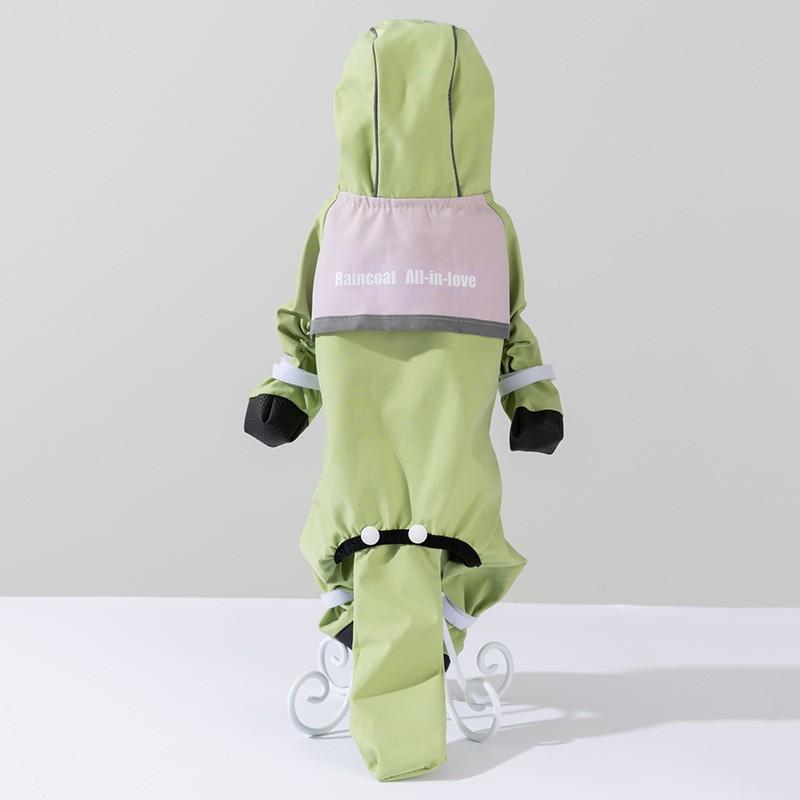 Waterproof Dog Raincoat Full-Body Cover Small Medium Dogs Teddy Style Outdoor Rain Protection
