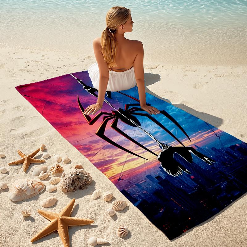 Spider-Man Beach Towel Outdoor Camping Beach Towel for Vacation Swim Outdoor Pool Absorbent Bath Towel