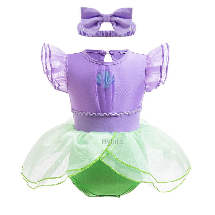 Fantasia Romper Anna Sofia Tutu Dress Headband Princess Aurora Alice Clothes Dress Halloween Party Costumes Outfit
