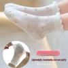 Girls' Summer Breathable Pure Cotton Mesh Socks - Lightweight & Short for Children