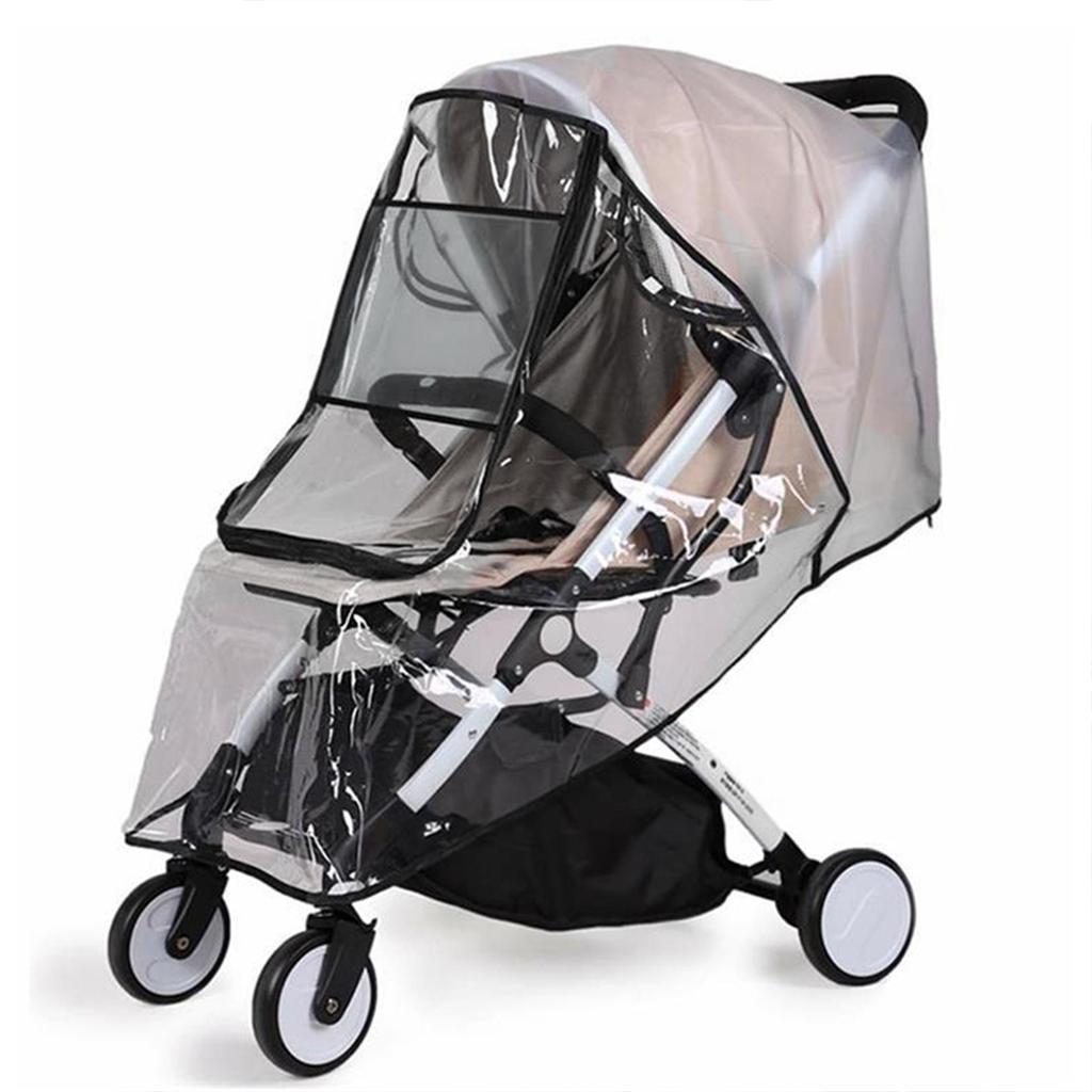 Universal Pushchair Rain Cover Waterproof Stroller Raincoat Foldable Full Protection Rainwear Cover Sun Shade for Outdoor Travel