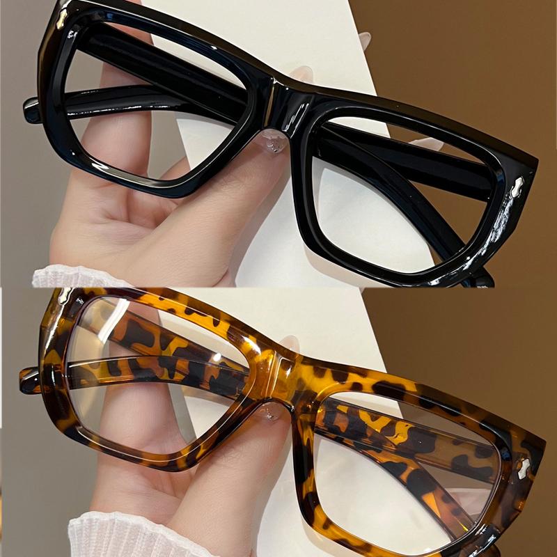 2Pcs Fashion Square Glasses For Women Classic Blue Light Blocking Men Daily Life Stylish Brand Designer Eyewear