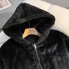 Wear Both Sides Fashion Winter Faux Fur Jackets Woman Parkas Hooded Casual Women's Short Coats
