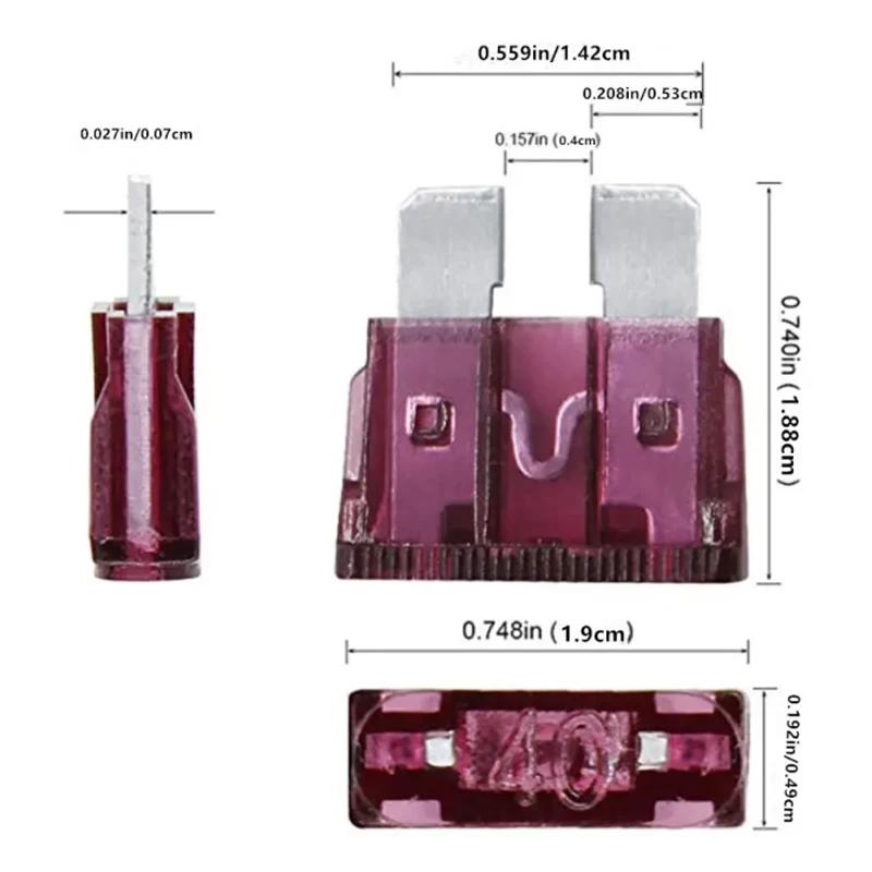 100 Pcs Car Fuses Small Mini Auto Blade Fuses 2A 3A 5A 7.5A 10A 15A 20A 25A 30A 35A AMP Assortment In Storage Box
