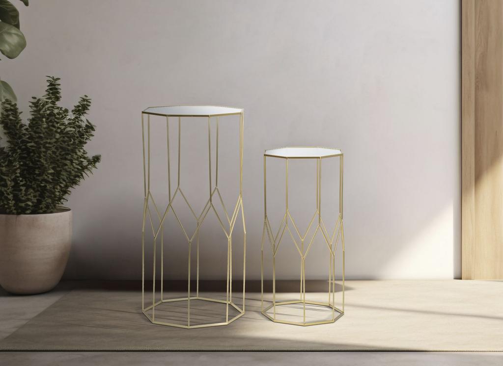 Phone Holder New Glass Set 2 Pcs Cm 50X46X100-40X37X80