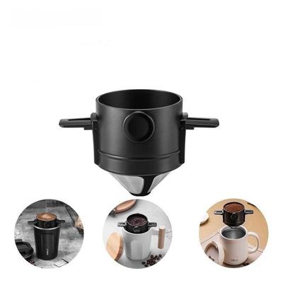 Portable Coffee Filter Cup Foldable Reusable Dripper With Dual Layer Mesh For Pour Over Brew No Filter Paper Travel Espresso