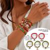Christmas Elk Soft Pottery Colorful Soft Pottery Bracelet Jewelry, Niche Letter Elastic Jewelry Set