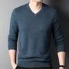Men's Pure Wool V-Neck Sweater - High-End, Thickened, Warm Winter Knit for All Ages
