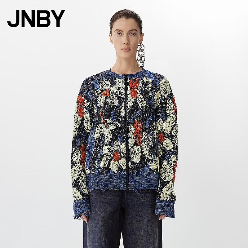 JNBY 2025 Spring Crew Neck Cardigan Knit Sweater
