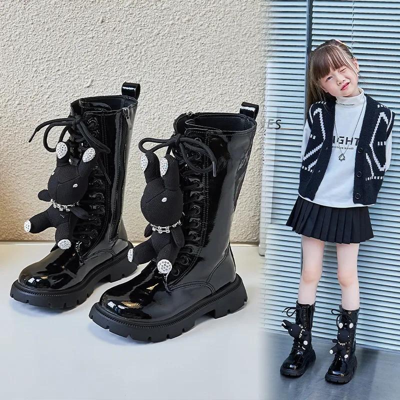 Zapatos Niña Fashion Girl Long Boot 2025 Autumn/Winter Platform Princess Boot Trend High Barrel Boot Cartoon Girl Shoe Kid Shoe