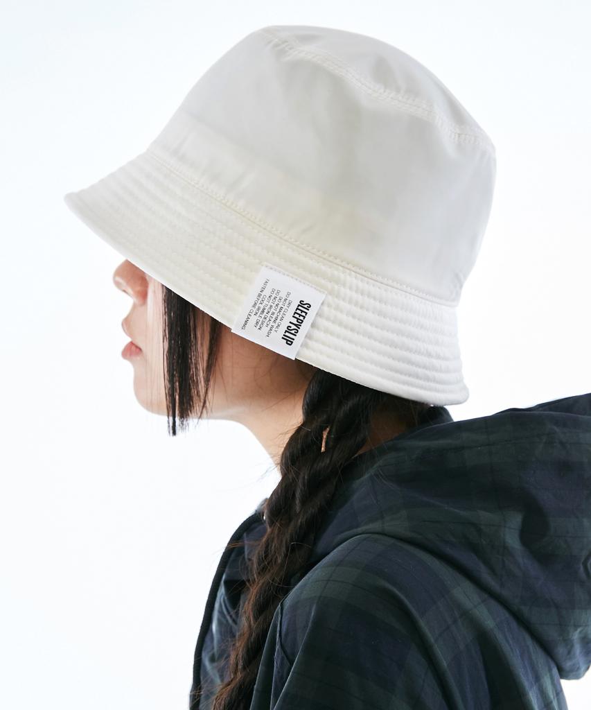 Seullipiseullib Satin White Bucket Hat