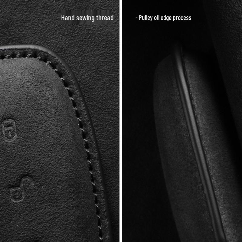 Full-Coverage Suede Key Case for BYD D9, N7, N8, and X with Side Snap Button