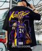 The Doors Men's Lakers Los Angeles Kobe Short Sleeve T-Shirt, Round Neck, Stylish, Size XL, Black, 5S-D18-BKXL